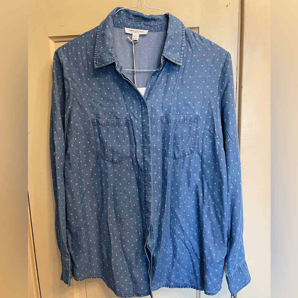 NWT Denim Shirt with Stars